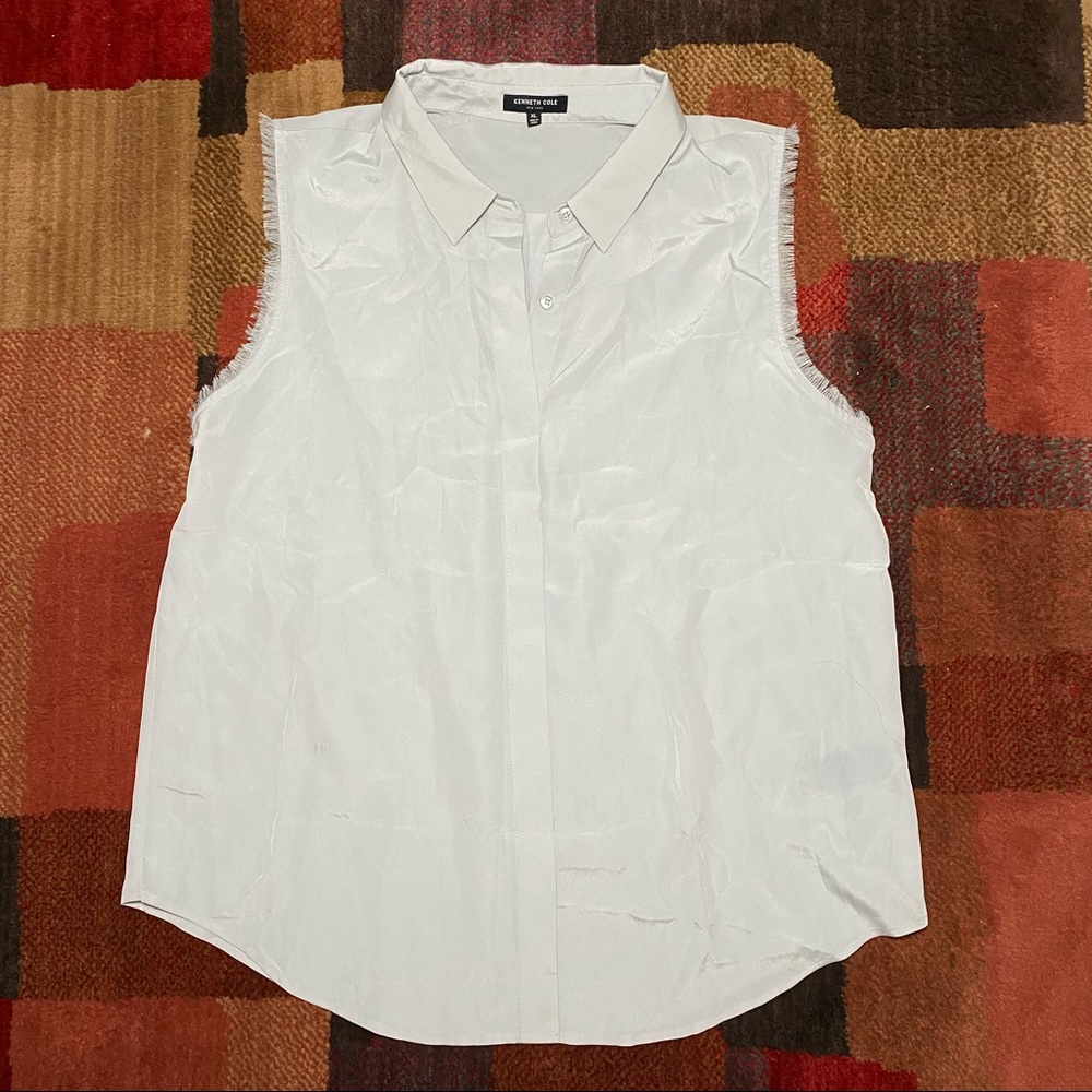 Kenneth Cole Women’s Sleeveless Button Down Shirt
